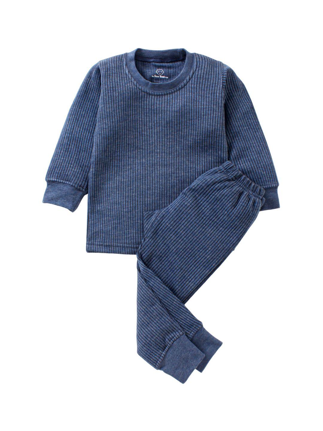 the boo boo club kids ribbed round neck cotton thermal set