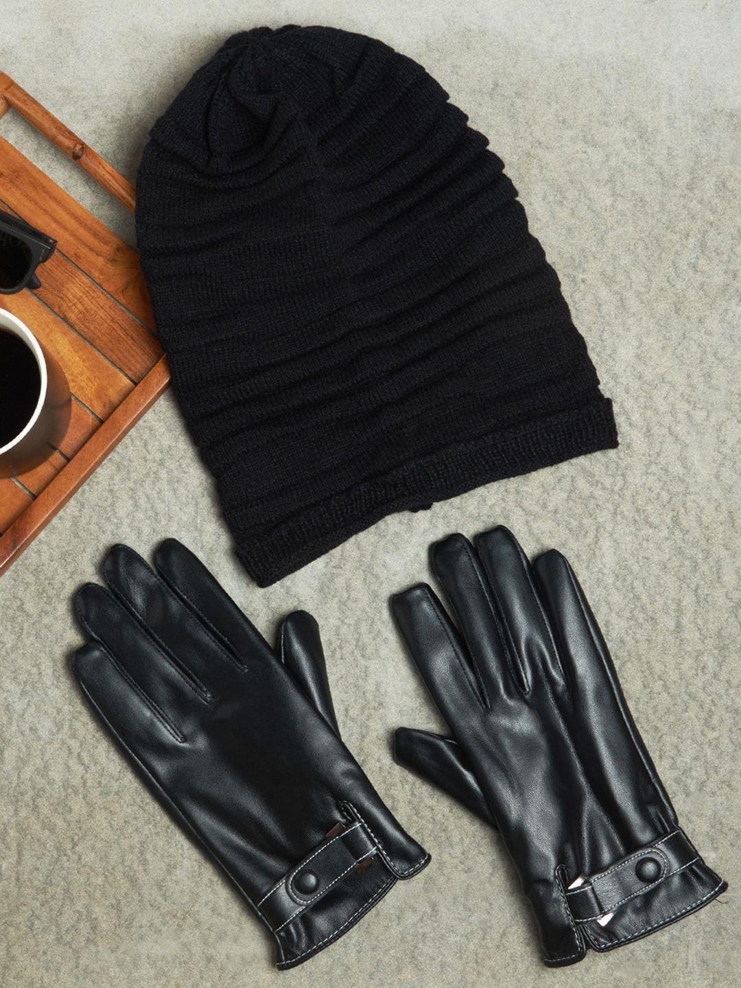 the bro code men gloves with beanie