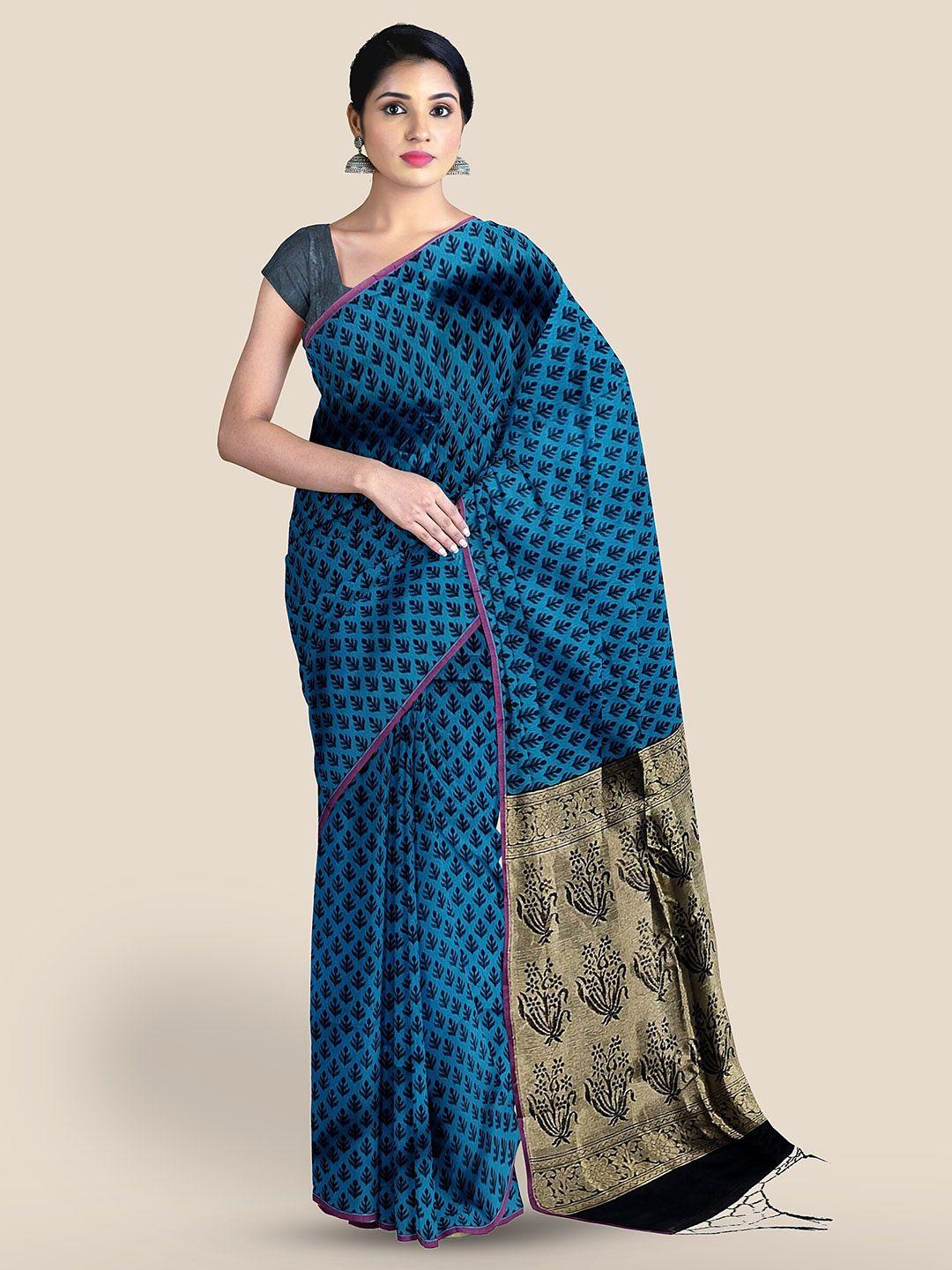 the chennai silks ethnic motifs printed zari maheshwari saree