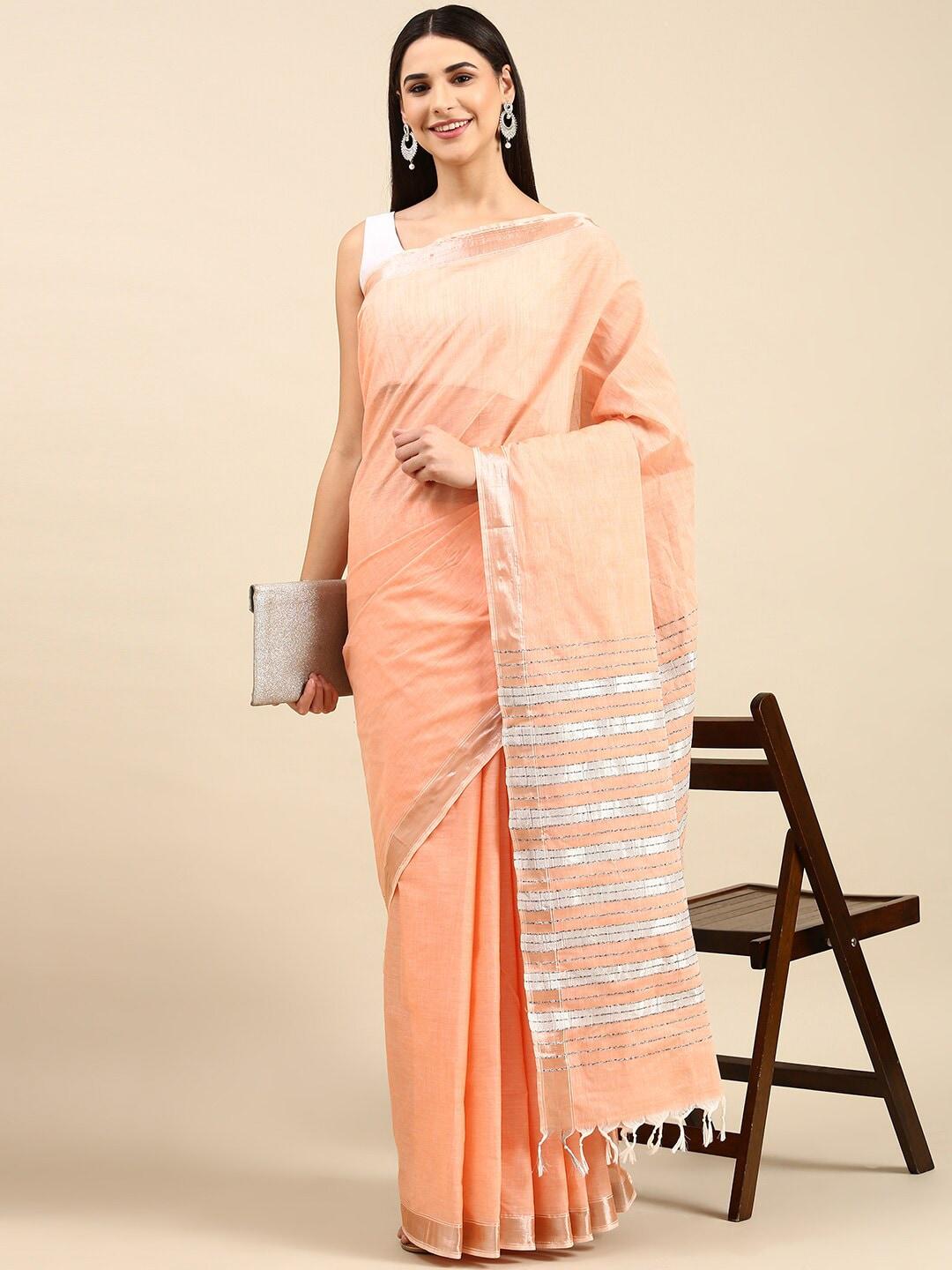 the chennai silks zari pure cotton fusion kovai saree