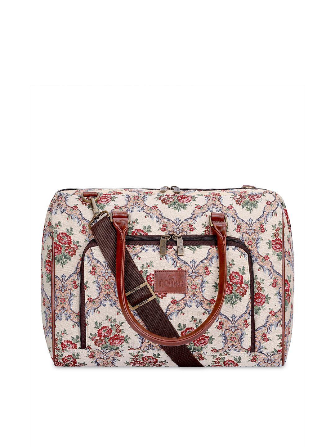 the clownfish floral printed travel duffel bag