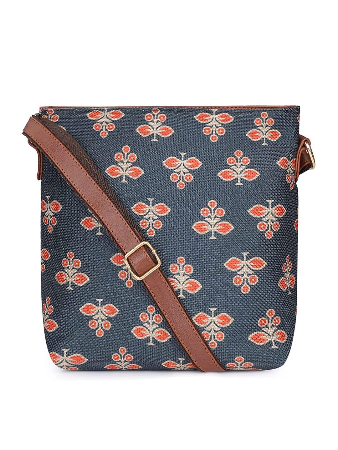 the clownfish grey floral printed structured tote bag