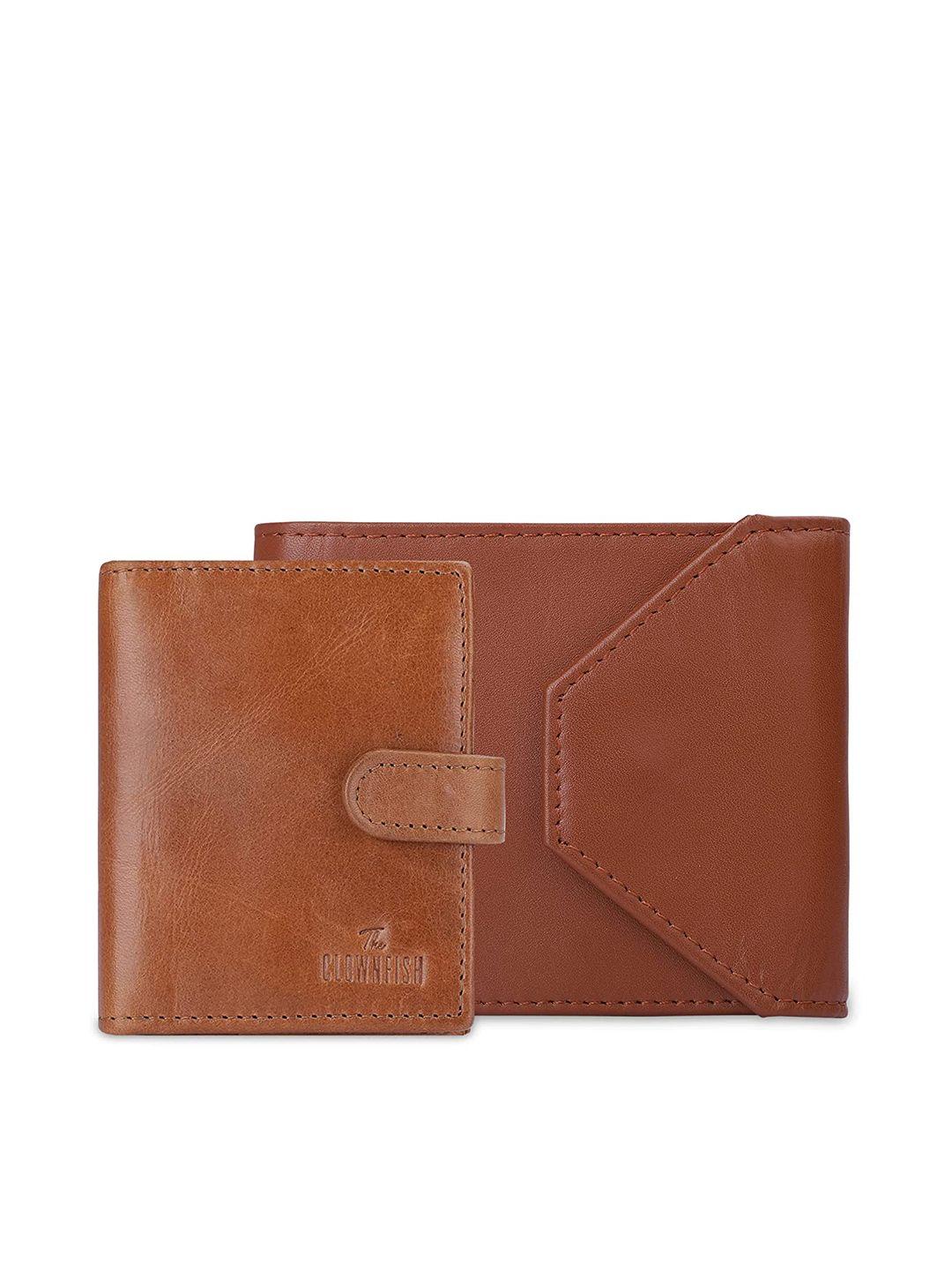 the clownfish men pack of 2 leather rfid two fold wallet