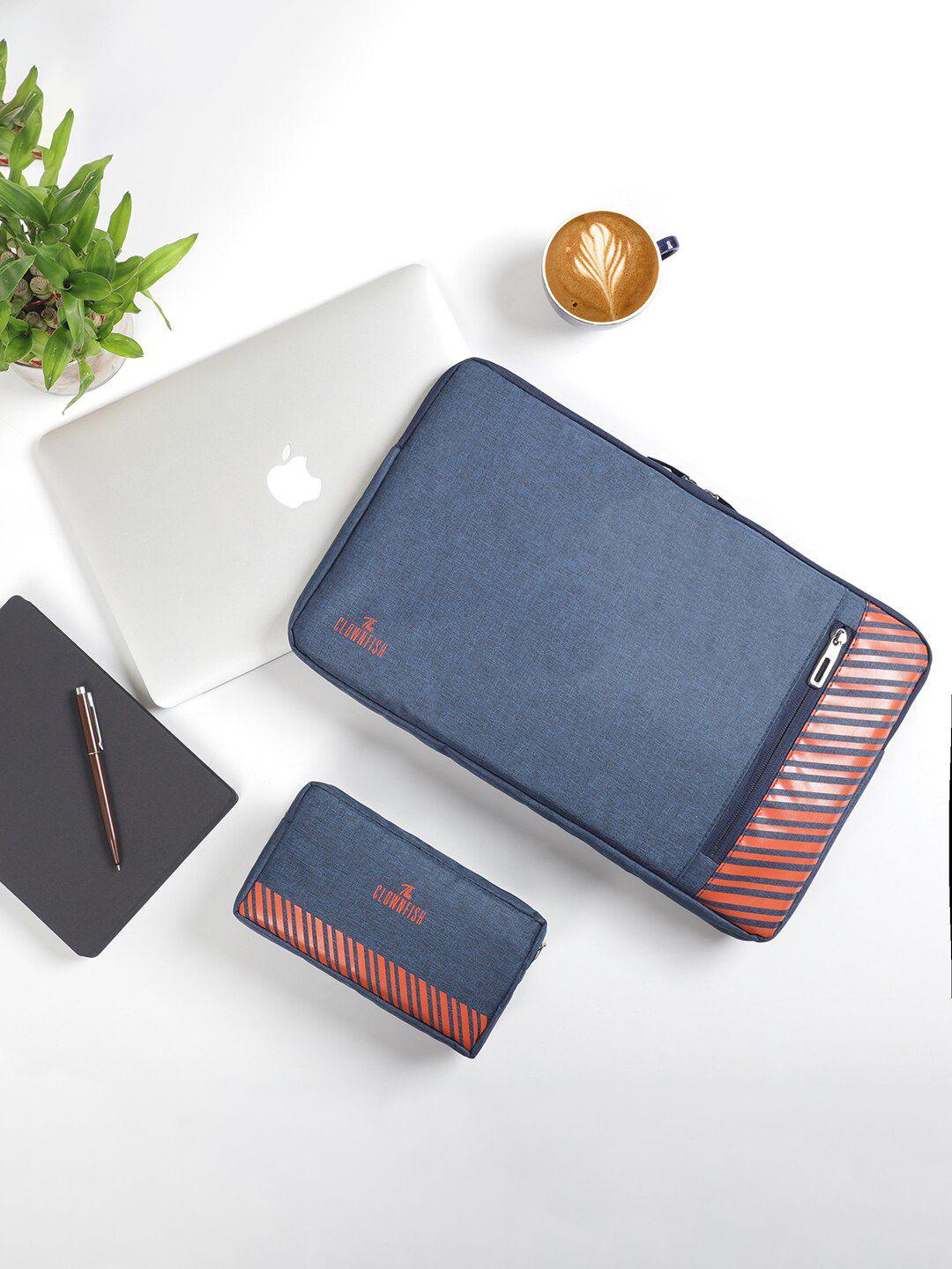 the clownfish solid laptop sleeve with pouch