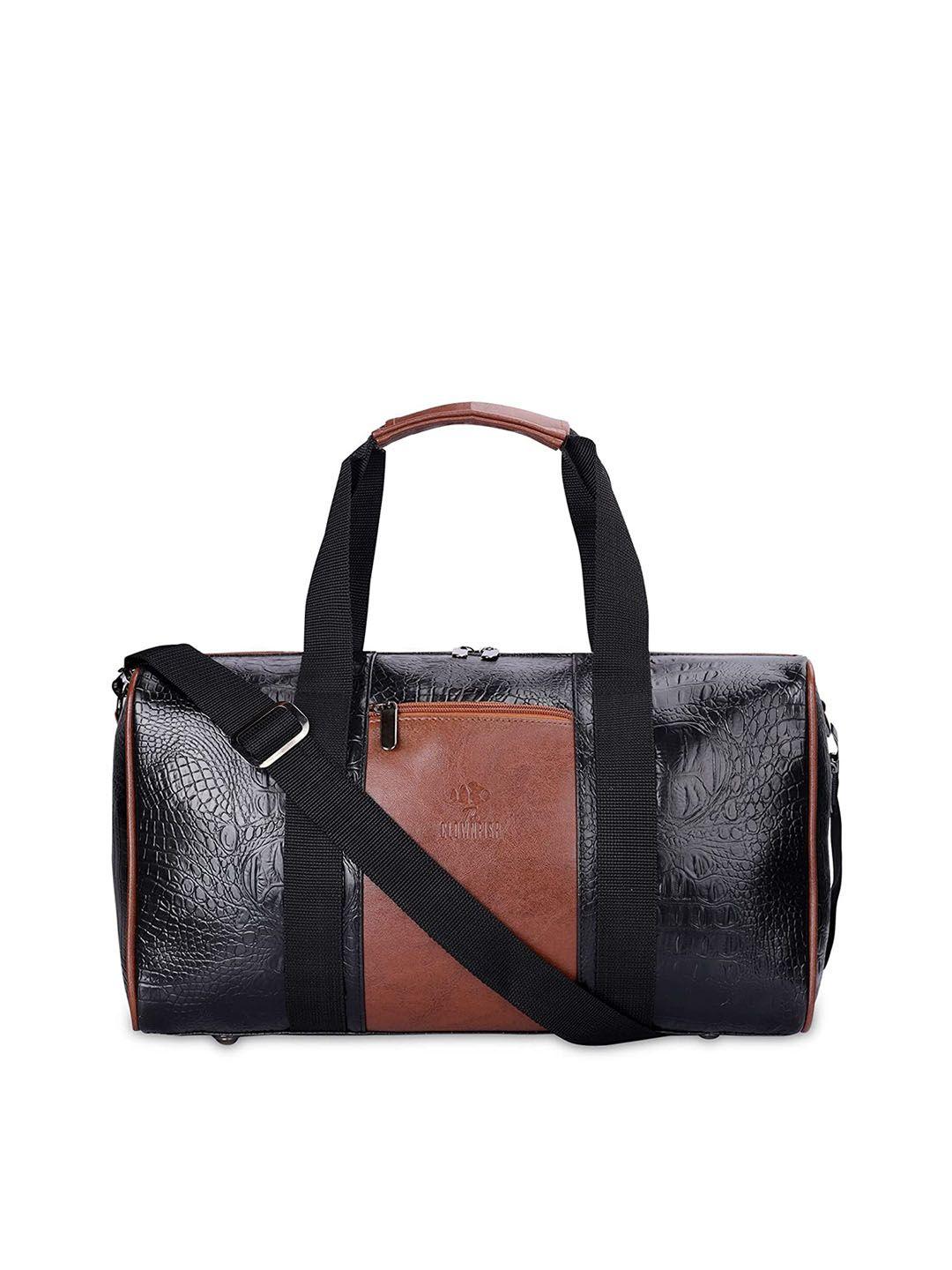 the clownfish textured leather duffel bag