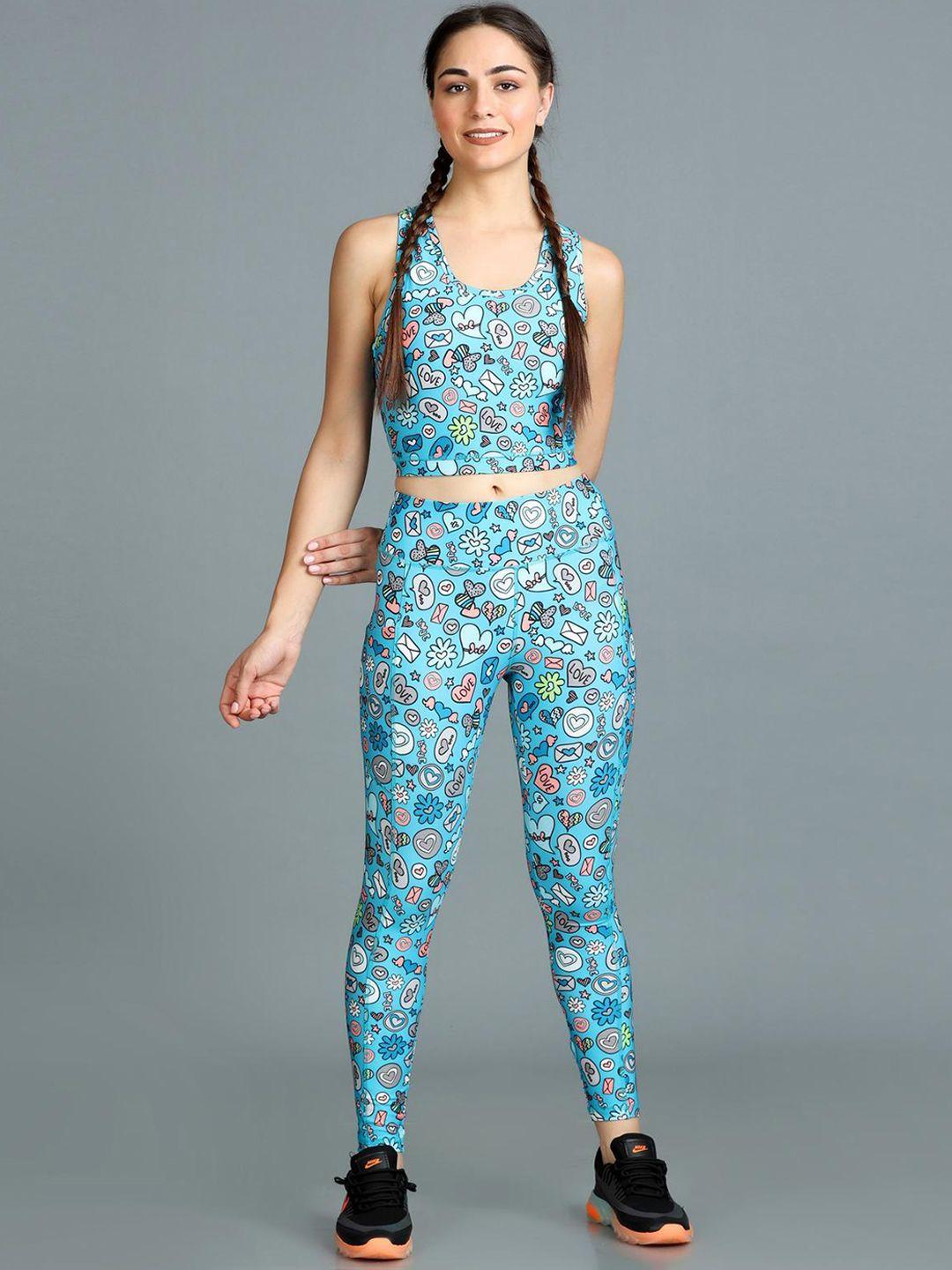 the dance bible printed activewear padded top & leggings co-ords set