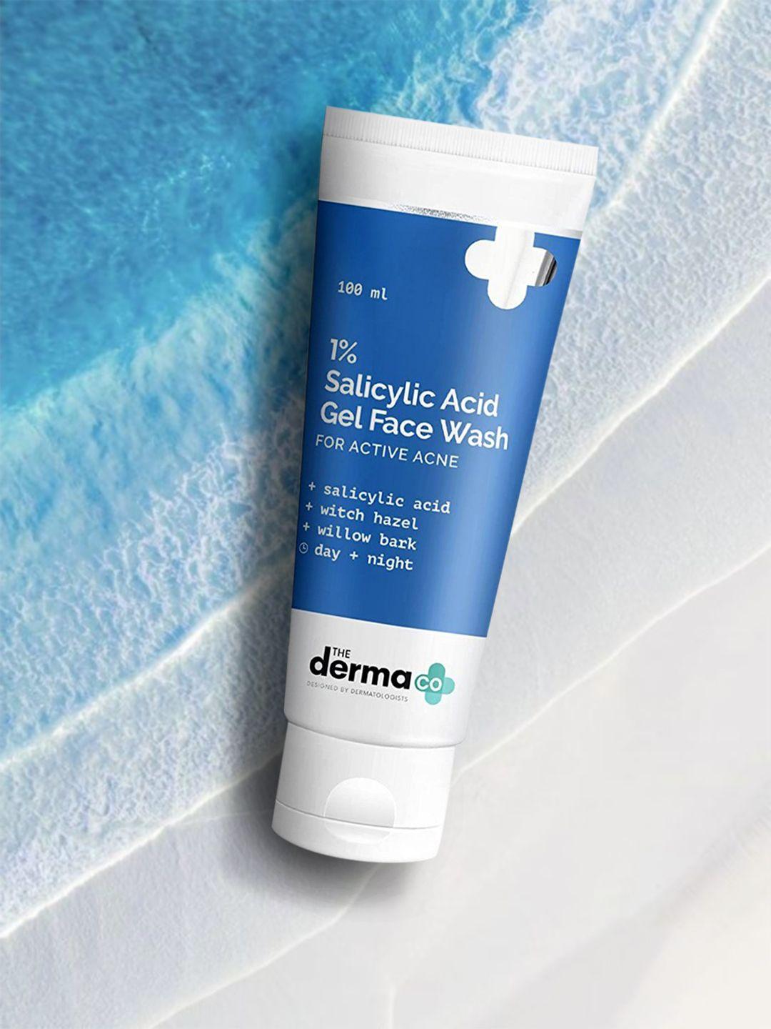 the derma co. 1% salicylic acid gel face wash with witch hazel for active acne