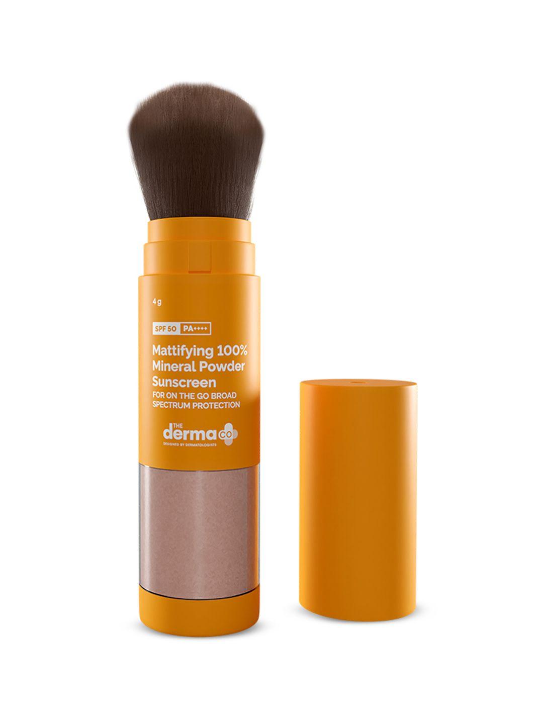 the derma co. mattifying 100% mineral powder sunscreen with spf50 pa++++ - 4g