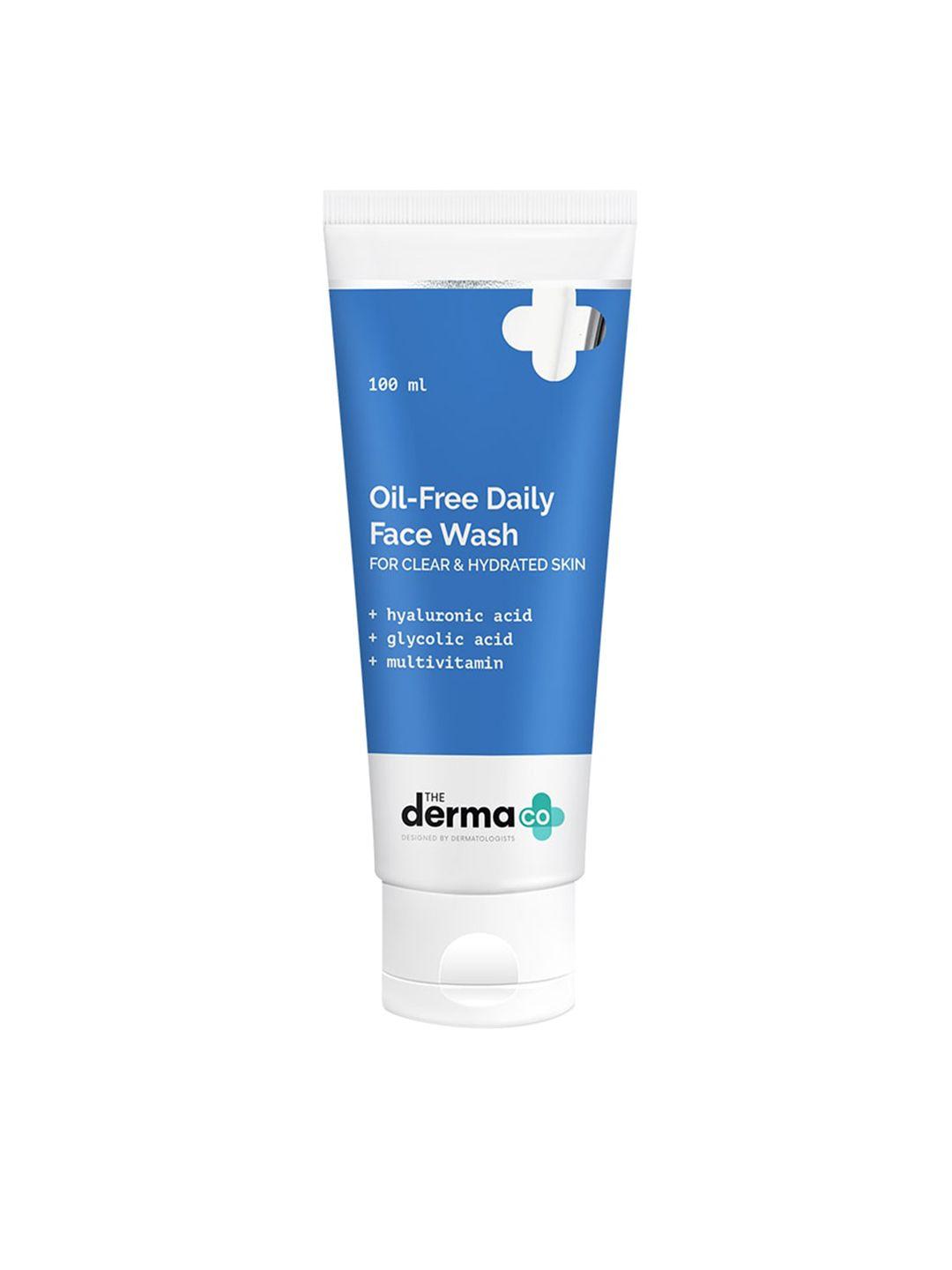 the derma co. oil-free daily face wash with hyaluronic & glycolic acid - 100 ml