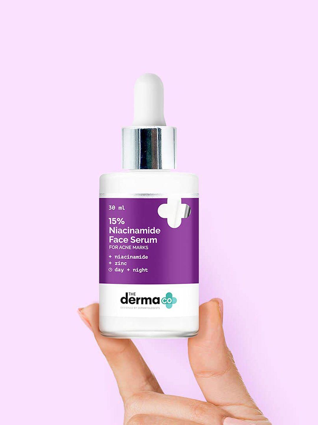 the derma co. unisex 15% niacinamide face serum with zinc for acne marks 30ml