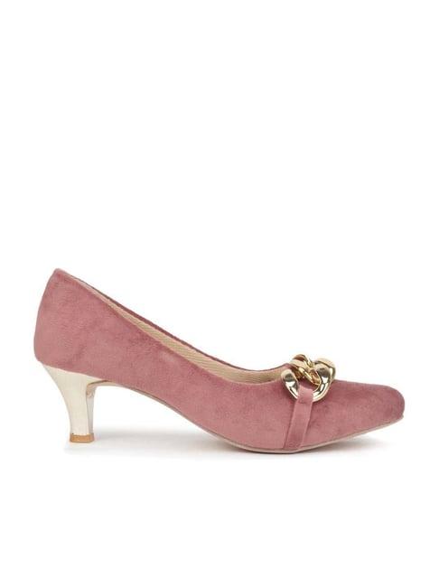 the desi dulhan women's pink casual pumps
