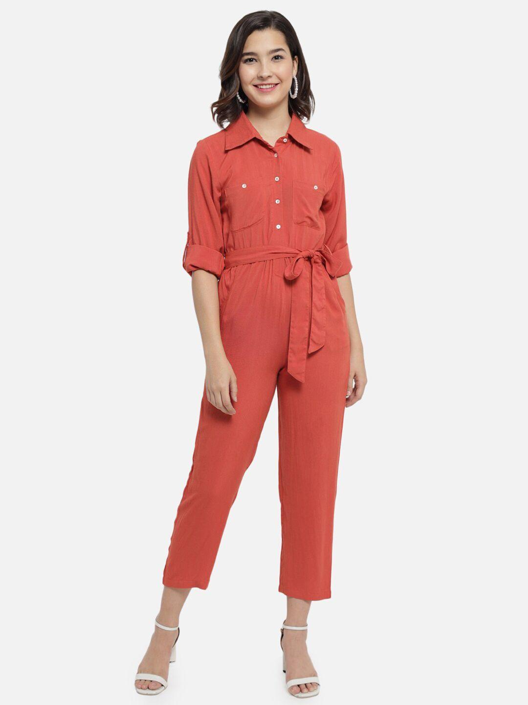 the dry state women rust solid  basic jumpsuit