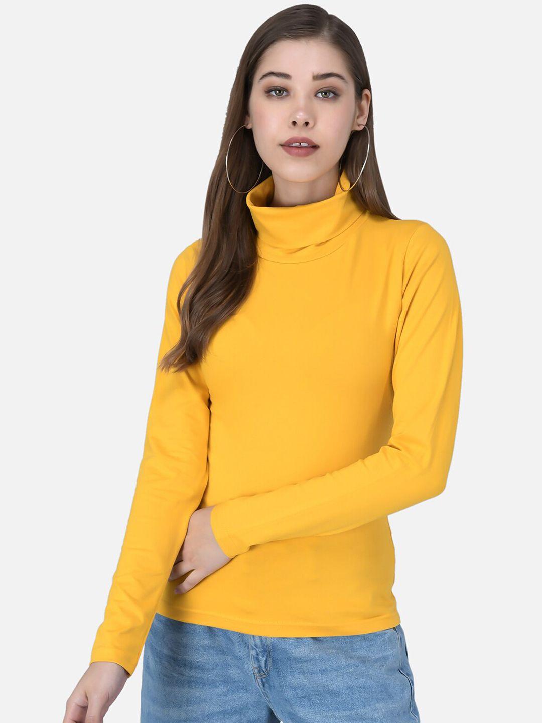 the dry state women yellow solid v-neck t-shirt