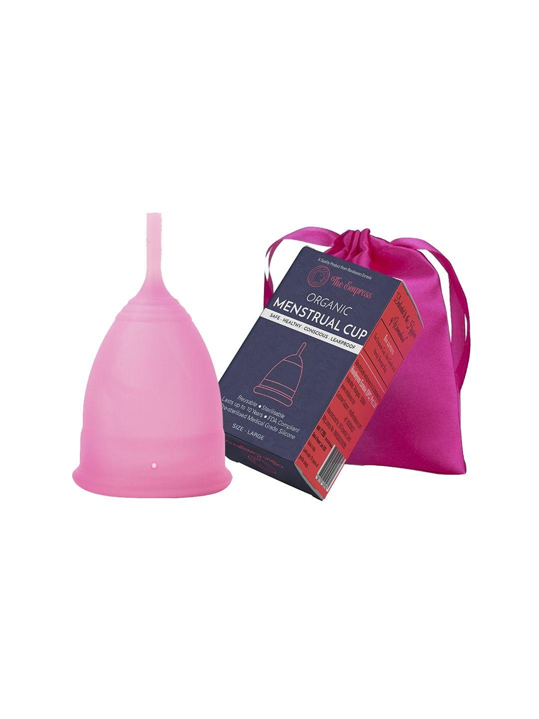 the empress organic reusable menstrual cup - largemc-pink