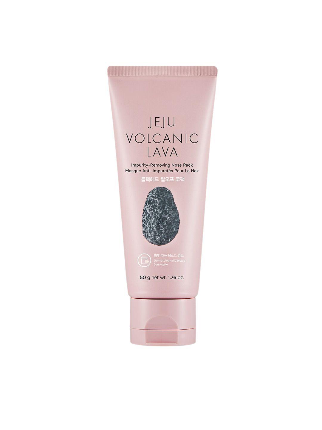 the face shop jeju volcanic lava impurity removing nose pack - 50 g