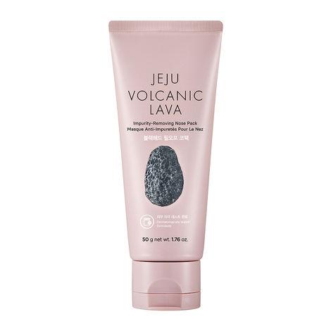 the face shop jeju volcanic lava impurity removing nose pack, 50 g