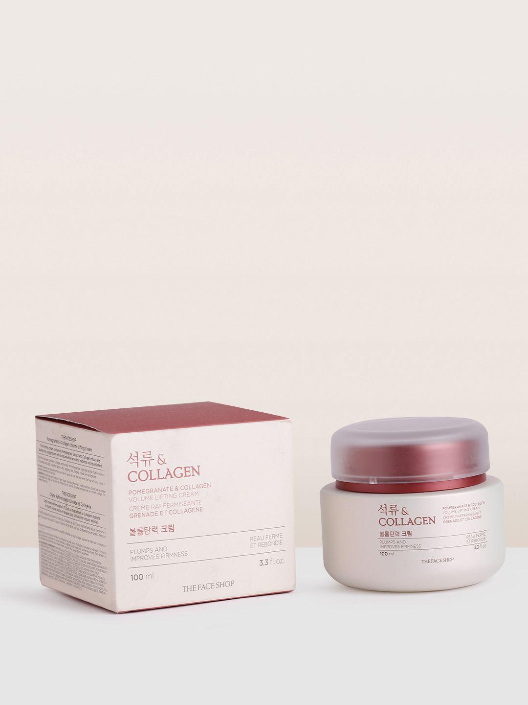 the face shop pomegranate & collagen volume lifting cream for a youthful skin - 100 ml