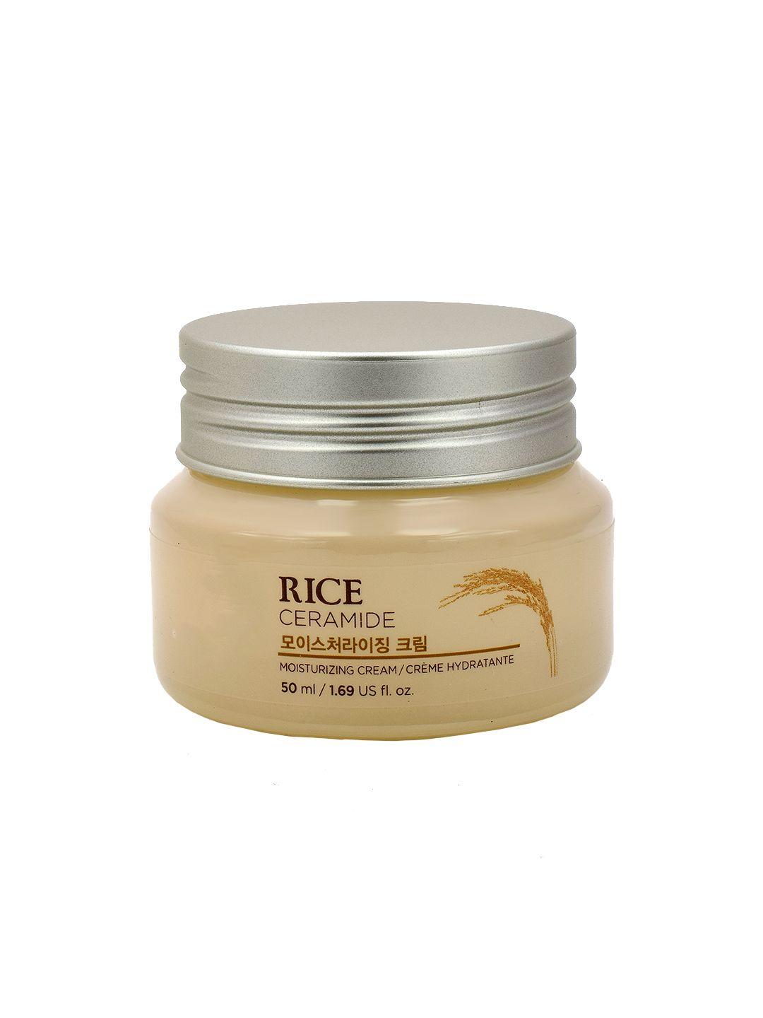 the face shop rice & ceramide skin brightening moisturizing cream 50 ml