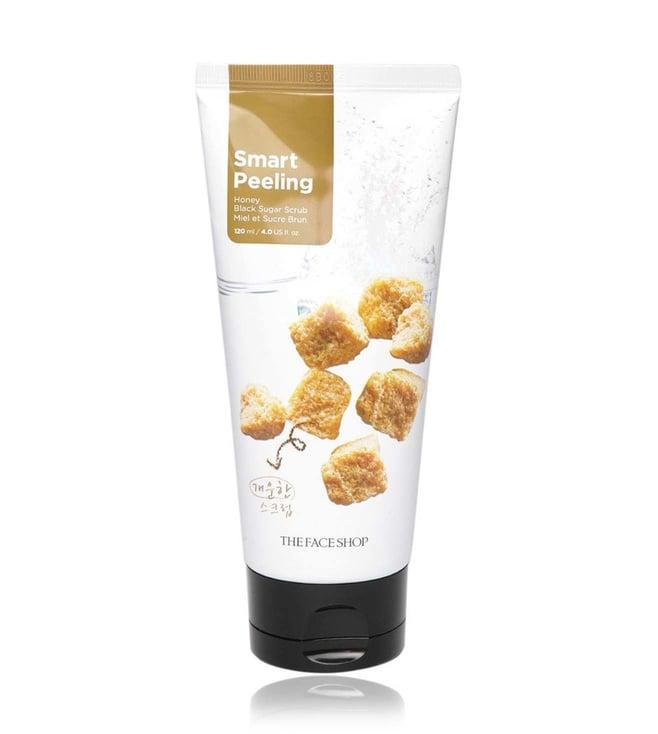 the face shop smart peeling honey black sugar scrub for blackhead & whitehead - 120 ml