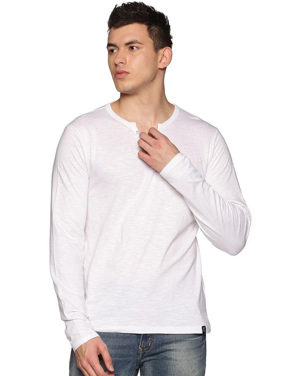 the hollander henley neck long sleeves pure cotton t-shirt