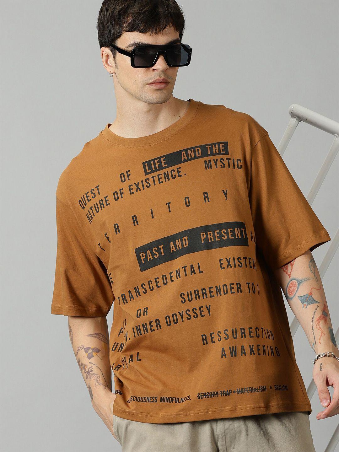 the hollander typography printed drop-shoulder sleeves relaxed fit cotton t-shirt