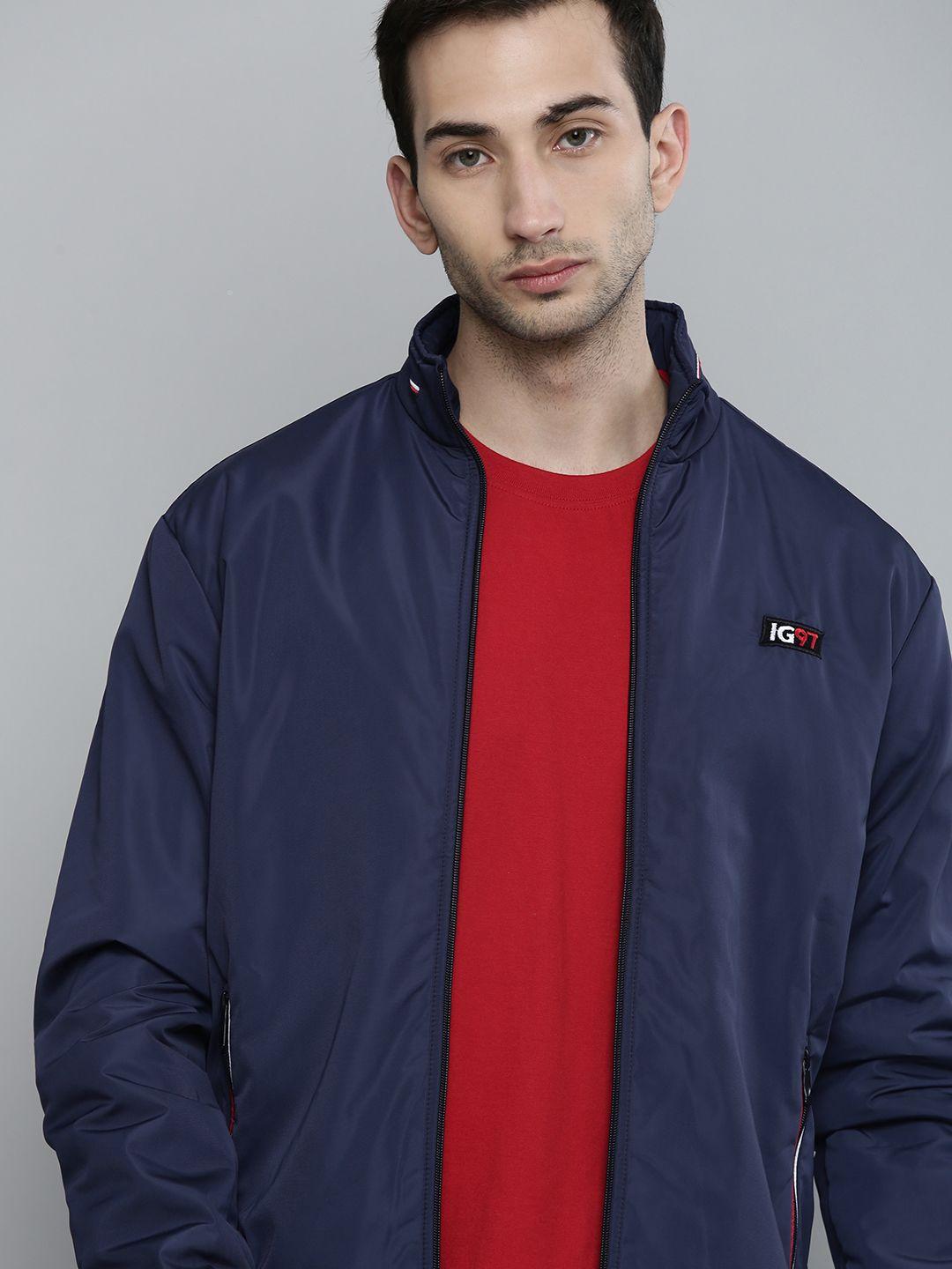 the indian garage co men blue bomber jacket