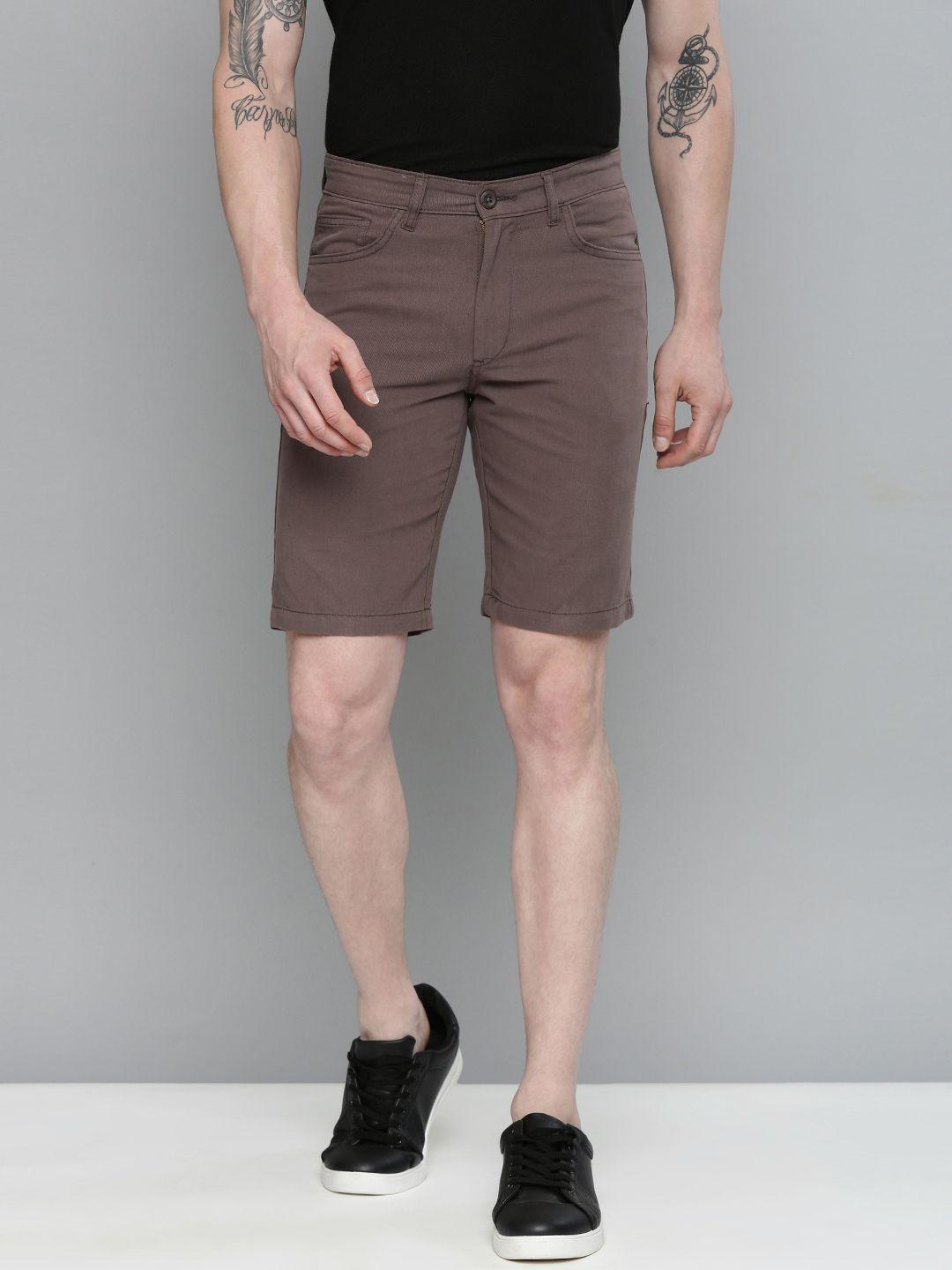the indian garage co men grey slim fit chino shorts