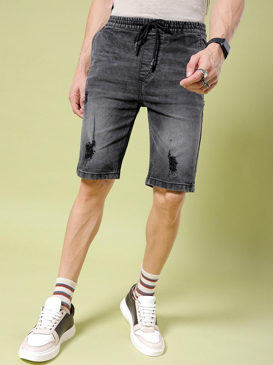 the indian garage co men mid-rise slim fit cargo shorts
