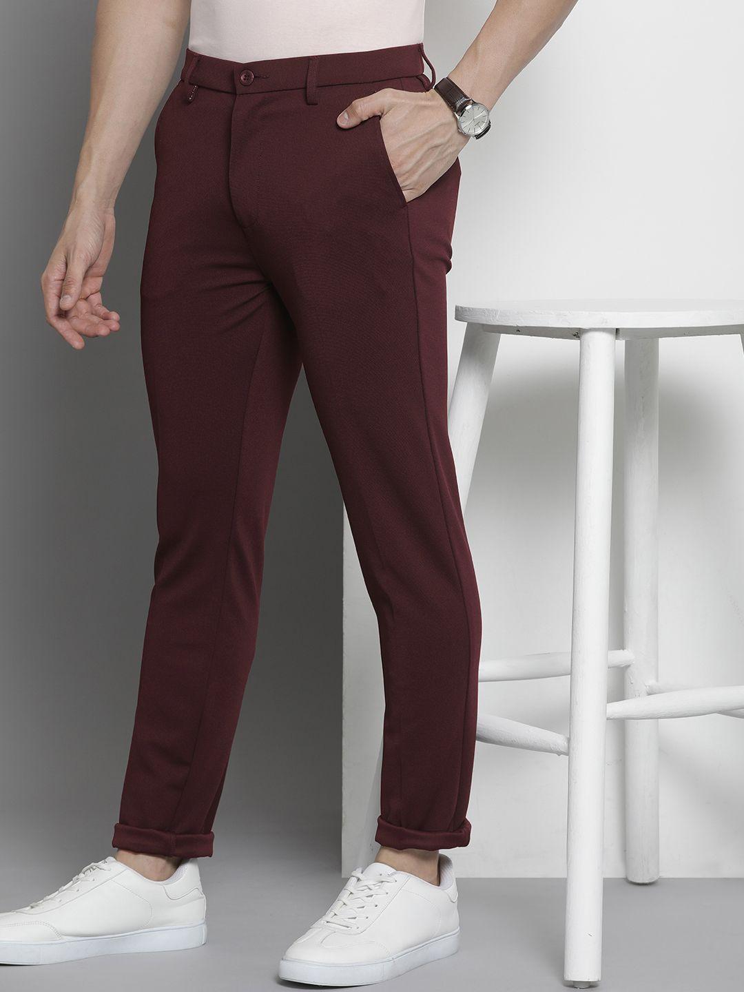 the indian garage co men slim fit trousers
