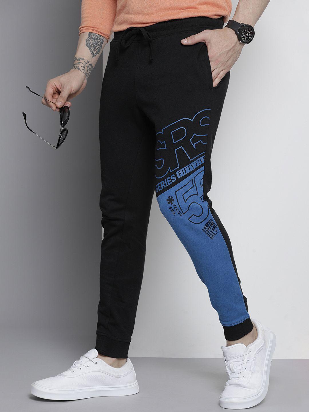 the indian garage co men typography slim fit joggers