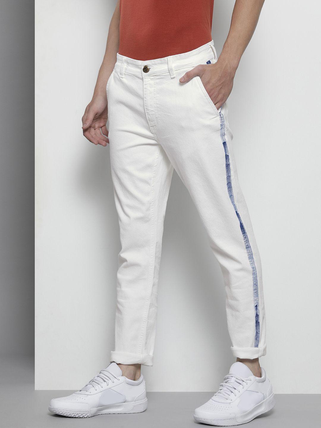 the indian garage co men white slim fit jeans