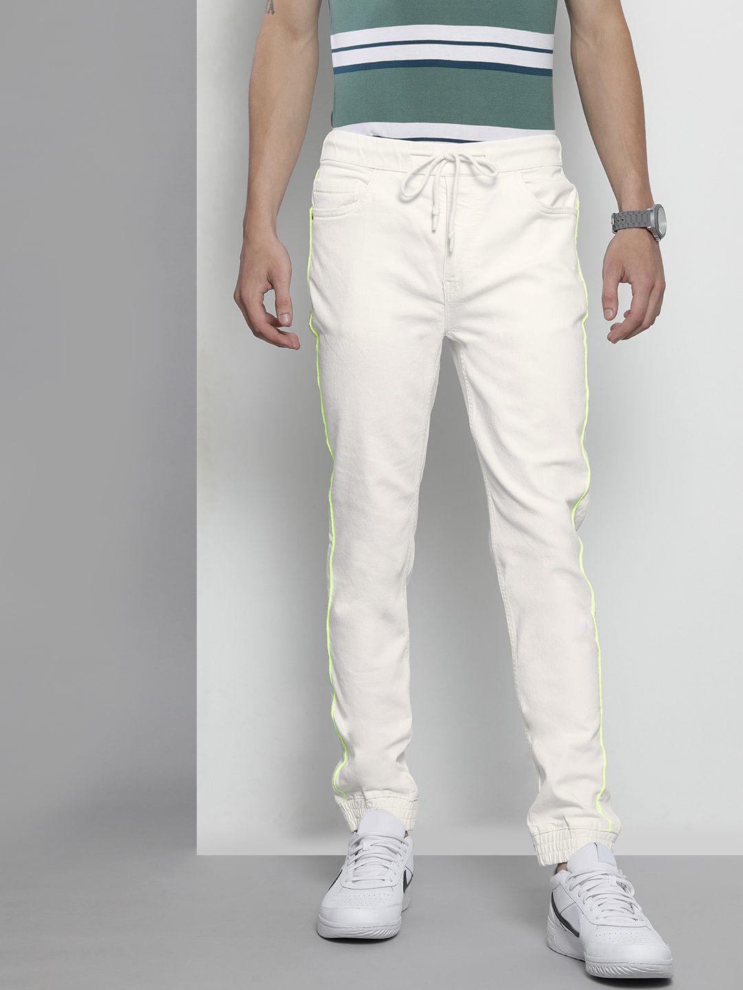 the indian garage co men white stretchable jeans