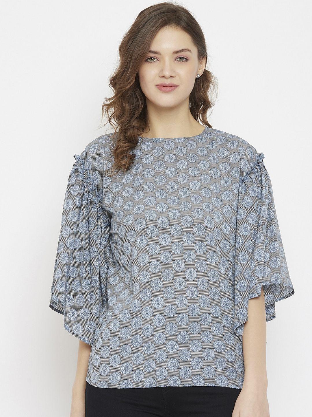 the kaftan company women grey printed top