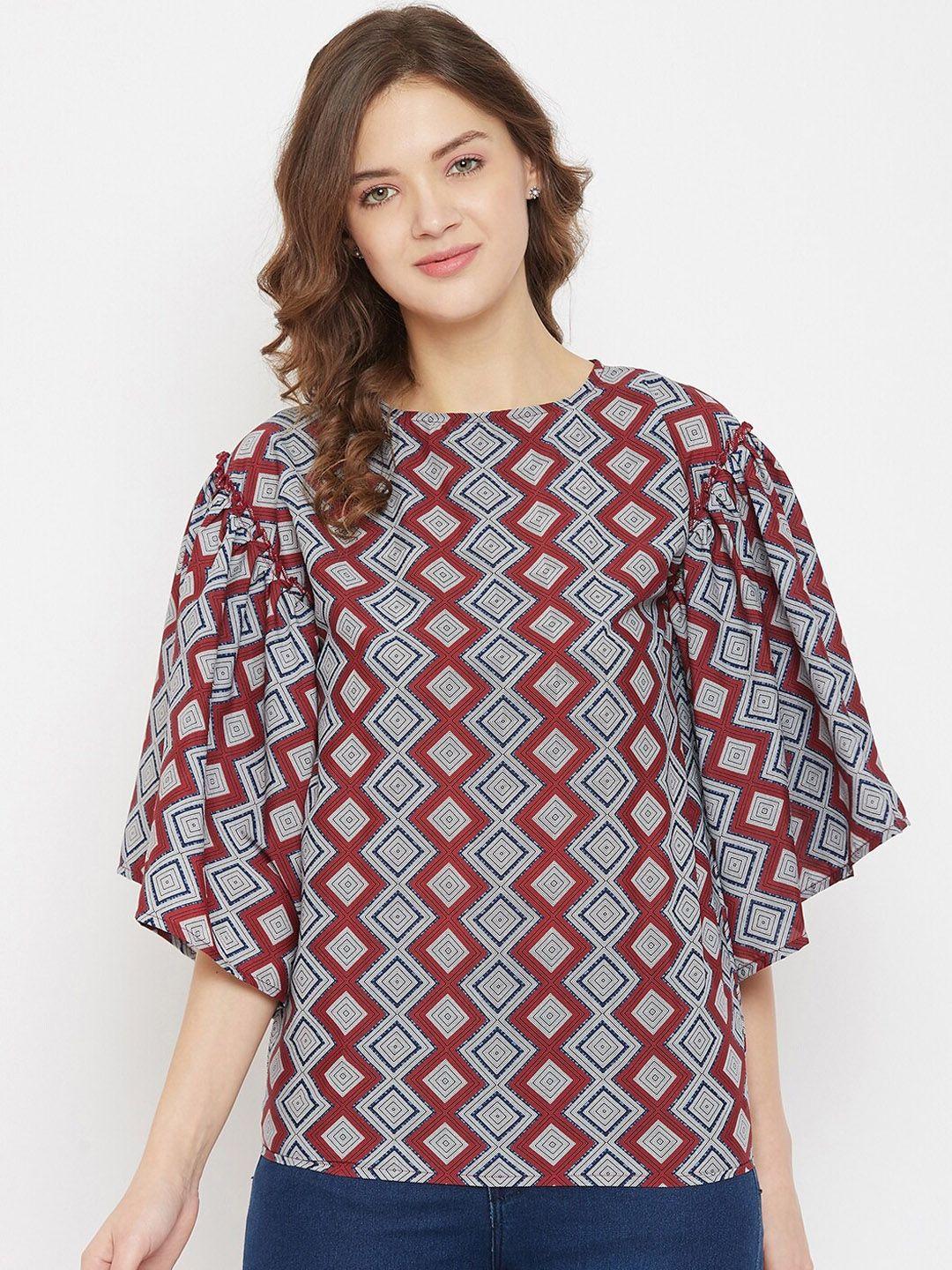 the kaftan company women multicoloured printed styled back top