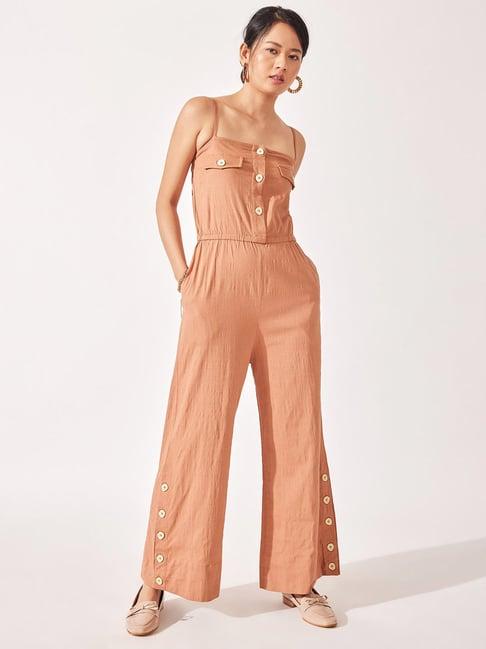 the label life dusty pink jumpsuit