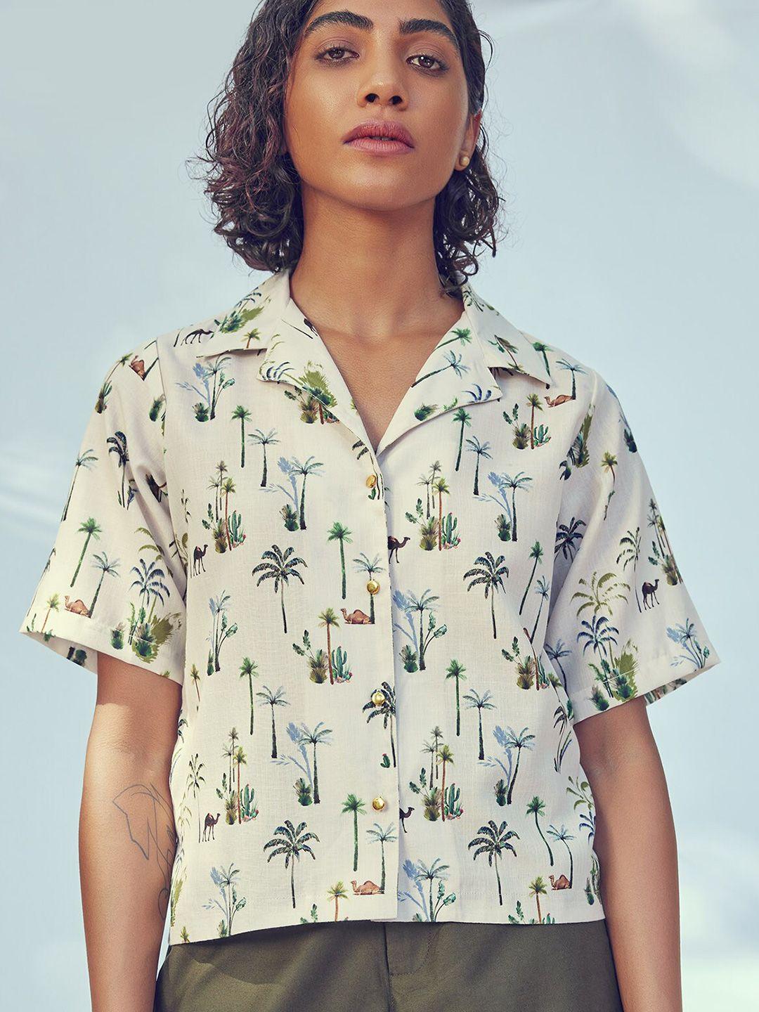 the label life floral printed casual shirt