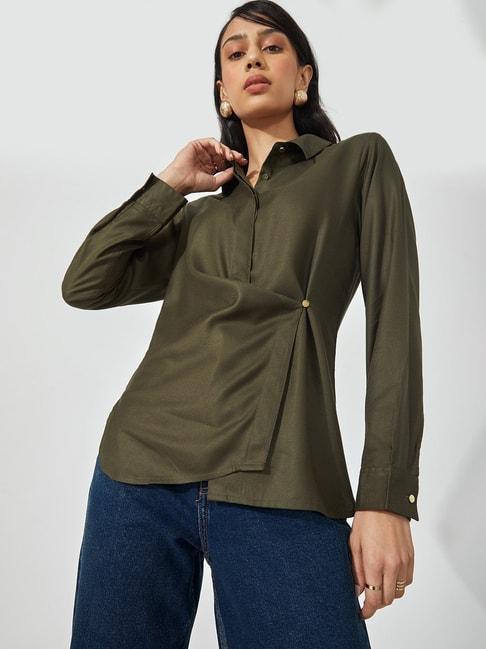 the label life olive shirt