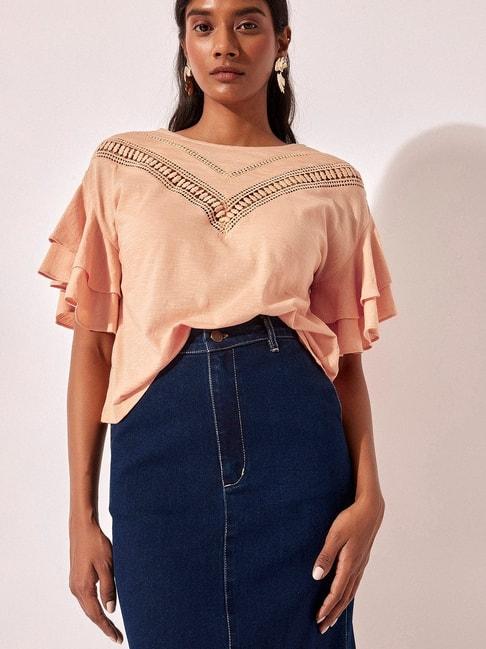 the-label-life-peach-lace-top