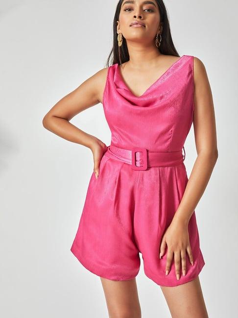 the label life pink mini playsuit