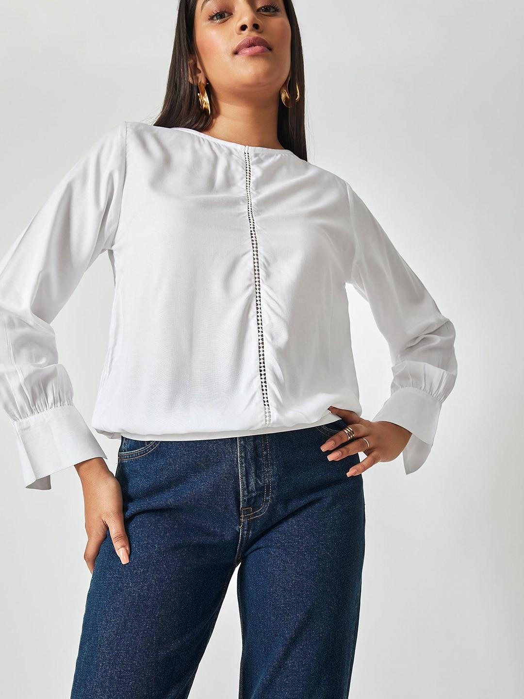 the-label-life-white-lace-detail-cuffed-sleeves-top