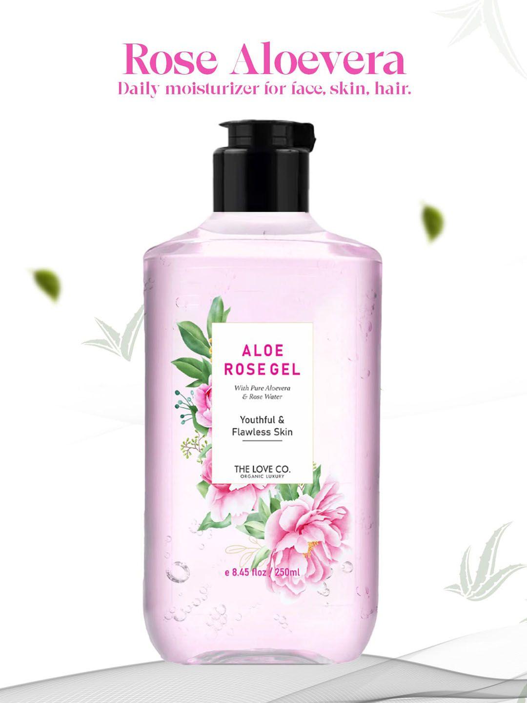the love co. aloe rose gel with rose water 250ml