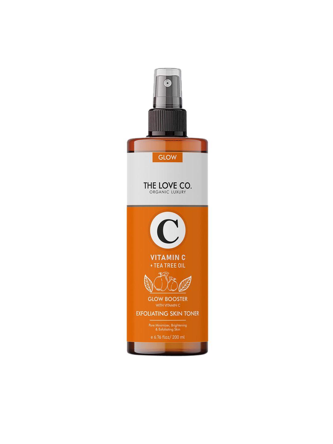 the love co. glow booster vitamin c+tea tree oil exfoliating skin toner - 200 ml