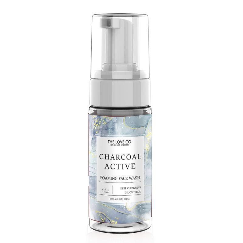 the love co. organic luxury charcoal active foaming face wash