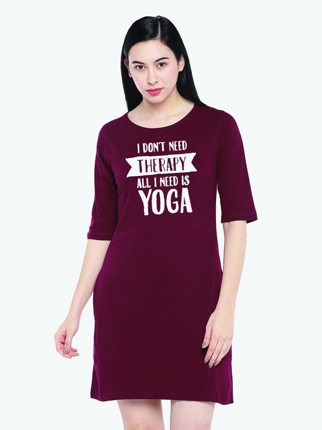 the lugai fashion women maroon varsity printed applique t-shirt