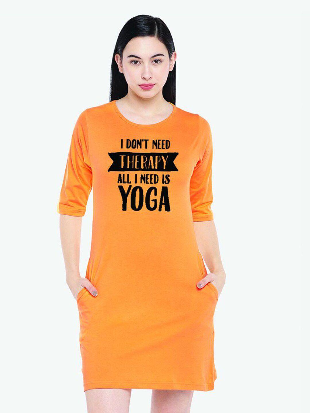 the lugai fashion women yellow typography printed applique t-shirt