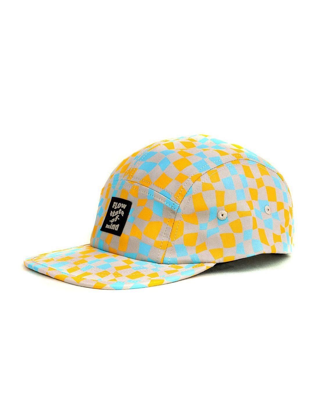the mad hatters printed cotton snapback cap