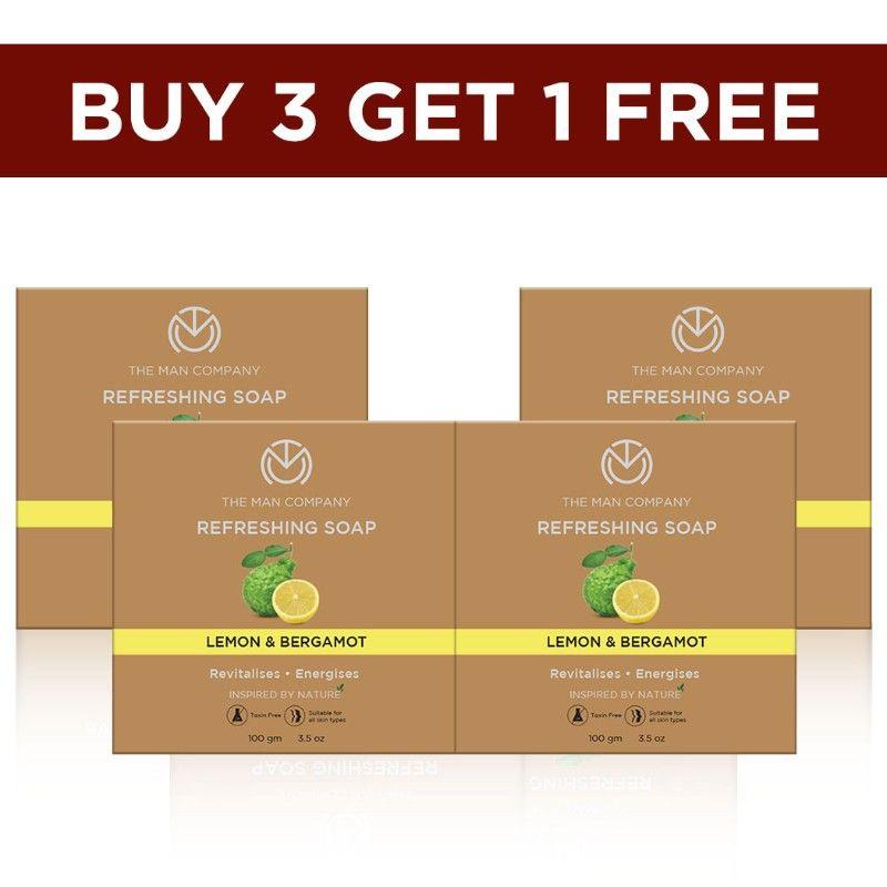 the man company refreshing soap for men (buy 3 get 1 free)