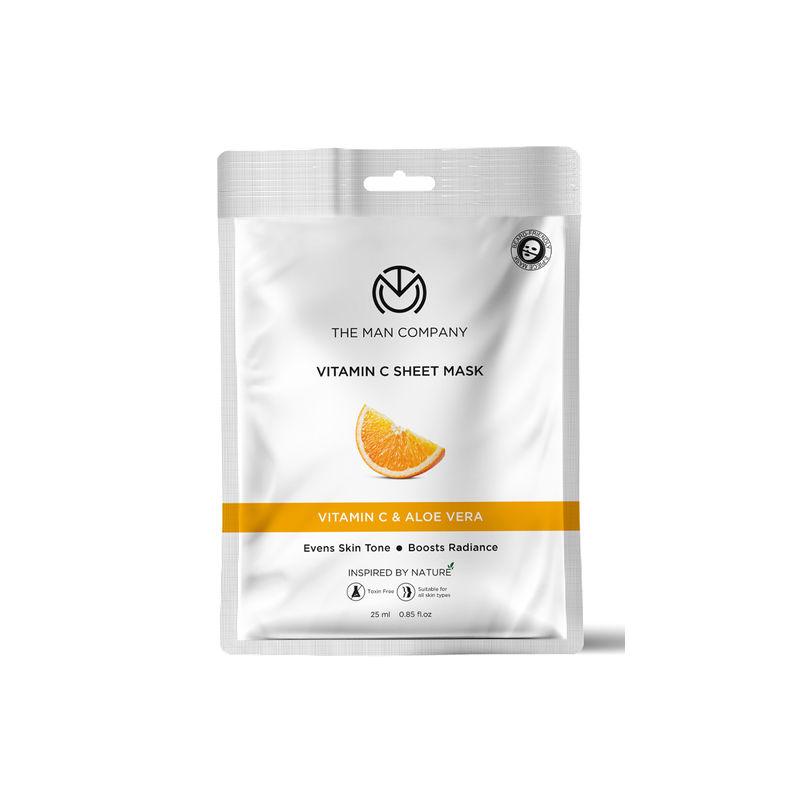 the man company vitamin c sheet mask with hyaluronic acid & lemon