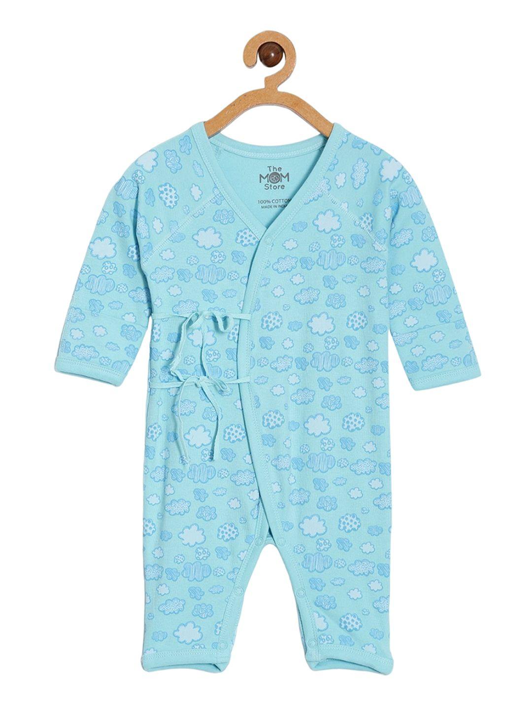 the mom store infants cloudy celios printed cotton romper