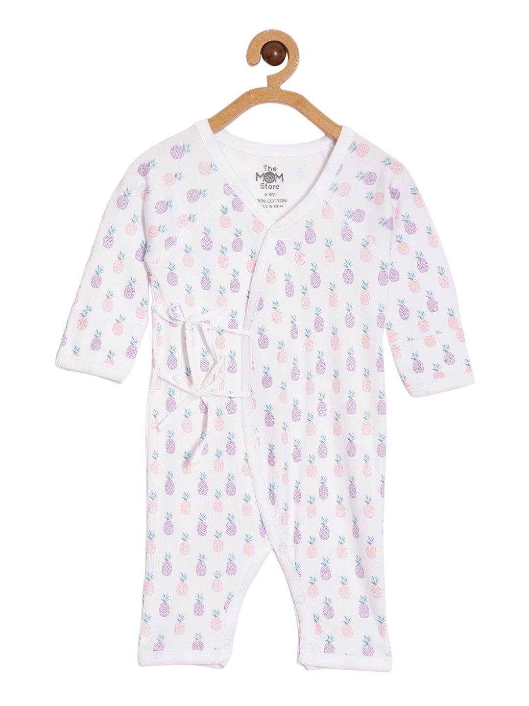 the mom store infants i pine printed cotton romper